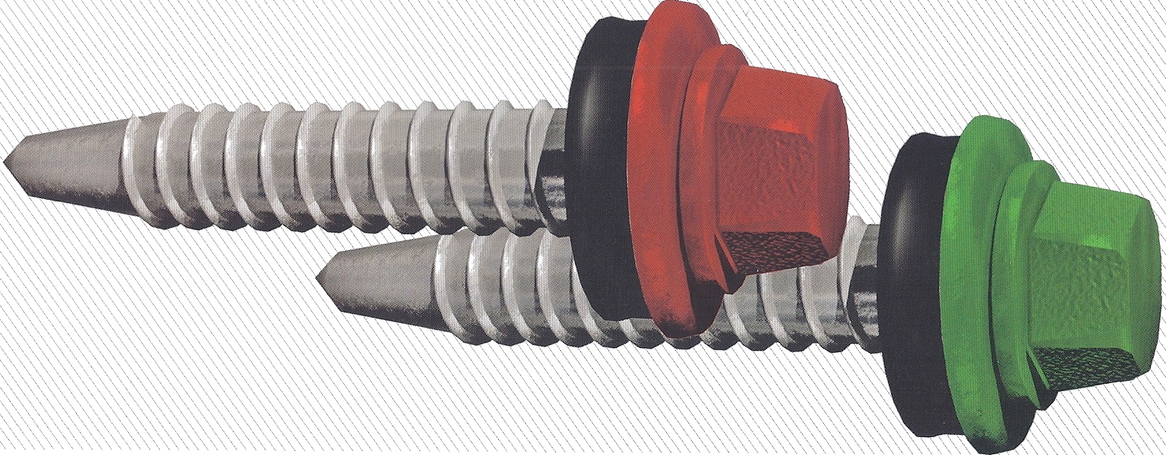 Samovrtná skrutka Ø4,8x55mm s EPDM v RAL (min.odber 2400 ks)